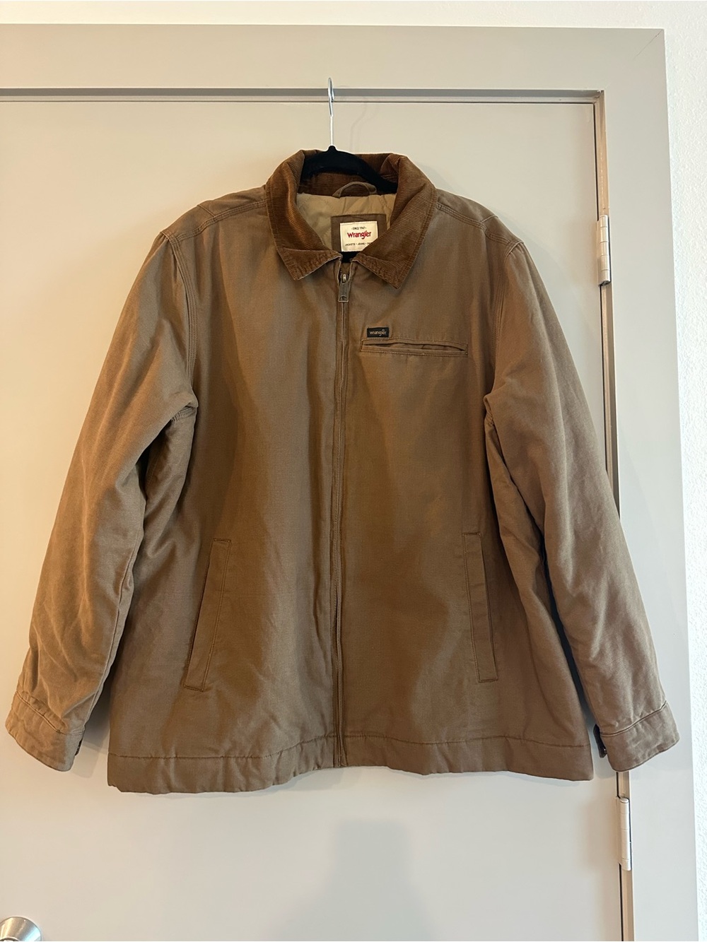 Wrangler Tan Canvas Zip-Front Field Jacket